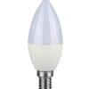 Lampă Led V-TAC, E14, 7 W, 600 lm, Alb cald, 3000 K, lumânare - imagine 6